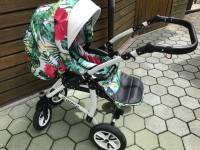 Otroški voziček BabyLux Tropical 3v1 skupaj z isofix-om