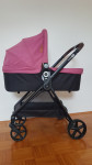 Otroški voziček Freeon, komplet 3v1 vijoličen+lupinica za avto do 9 kg