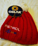 Termo kapa s cofom Oblak, univerzalna velikost, rdeča, NOVA