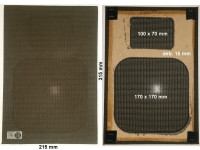 Prednja maska s tkanino za star Riz ELAK zvočnik, 215 x 315 x 15 mm