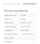 Stropni zvočnik Cira 605