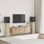 vidaXL Stojalo za zvočnike 2 kosa sonoma hrast 30x30x80 cm inž. les