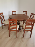 PRODAM - komplet lesena jedilna miza + stoli