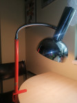 Mid-century desk, table, task lamp