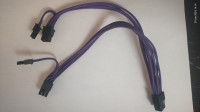 podaljšek / razdelilec PCIE 6 pin na 2x 6+2 pin