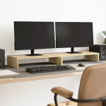 vidaXL Stojalo za zaslon sonoma hrast 100x27x10 cm inženirski les