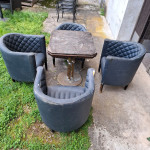 PRODAM GARNITURO - GRANITNA MIZA Z USNJENI SEDEŽI - TER VEČ DRUGIH