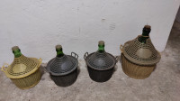 4 x Flaškon s PVC pletenko