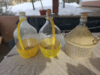 stekleni flaškoni,pletenke,steklenice 10 litrov