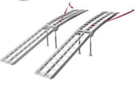 Zložljive aluminijaste rampe s podporo, nosilnost 1.360 kg/par