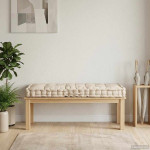 vidaXL Talna sedežna blazina za paleto bombaž 120x80x10 cm bež