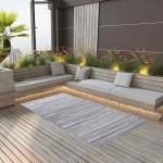 vidaXL Zunanja preproga ARAKIL siva 120x180 cm PP