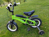 Otroško kolo zeleno LUMPI BX 12" za otroka starosti 2-5 let
