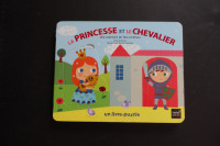 Knjiga kartonka s puzzli v francoščini LA PRINCESE ET LE CHEALIER