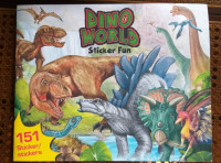 Knjiga z nalepkami SVET DINOZAVROV in igrača Dinozaver, ki zraste...