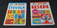 Knjigi kartonki MOJA PRVA ŠTEVILA in MOJE PRVE BESEDE