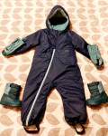 Otroški smučarski kombinezon do 24 mes, s škornji in rokavičkami