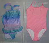 2xDekliške enodelne kopalke št.128/134/140, kot nove,od 3,99€,7-10 let