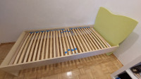 Postelja 90x200 Mali princ, zaščita za steno in kovinska ograja