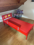 Otroška postelja Ikea 160x70 cm z jogijem in rjuho