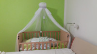 Otroška postelja z vzmetnico in posteljnino