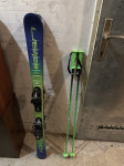 Otroške smuči Elan Jett 120 in smučarske palice 100