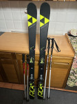 Prodajam 140 fischer smuči z palicami( cm 105/41 )