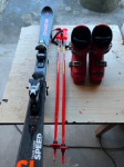 Smuči Dynastar 120 cm + palice Leki 90 cm + nastavljivi pancerji Roces