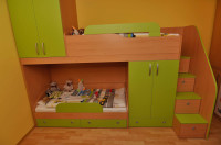 Komplet - postelji za dvojčke z omarami