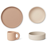 Otroški 3 delni jedilni set iz silikona Liewood Andie Junior Set - Ros