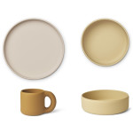 Otroški 3 delni jedilni set iz silikona Liewood Andie Junior Set - Saf