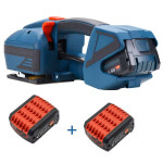 TES PRO aparat za baterijsko spajanje trakov PET 12-16mm + 2x Baterija