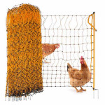 Mreža za perutnino (112 cm x 50 m) , dvojna konica-ektrična, oranžna