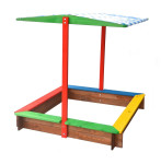 Peskovnik, lesen, z nastavljivo streho kot nov