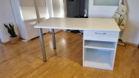 Pisalna miza, 130x60cm, bela