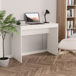 vidaXL Pisalna miza bela 90x40x72 cm inženirski les