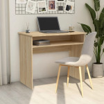 vidaXL Pisalna miza sonoma hrast 90x50x74 cm iverna plošča