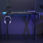 vidaXL Gaming miza z nogami Y-oblike črna 90x60x75 cm