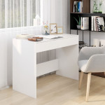 vidaXL Pisalna miza bela 101x50x76,5 cm inženirski les