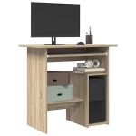 vidaXL Pisalna miza sonoma hrast 80x45x74 cm iverna plošča