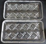 Kristalni pladenj 34 x17,5 x 3 cm, 2 kos
