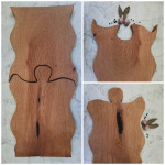 Lesena postrežna servirna deska, unikat ročno delo, nova!