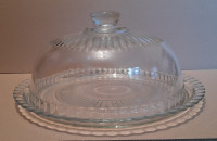 Steklen krožnik s kupolo/pokrovom premer 32cm
