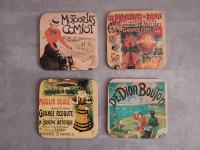 Štirioglati lepo poslikani podstavki za tople napitke in kozarce