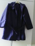 Moška jakna -plašč temno modre barve (podložena, s kapuco)