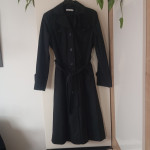 Clothes dolg črn prehodni plašč 40