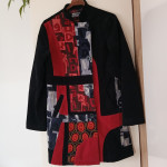 DESIGUAL ČRNO RDEČ PREHODNI PLAŠČ 40