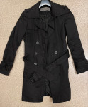 Zara, črn trenčkot/trench coat, številka xs/s