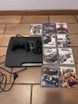Playstation 3 + Igre 9 iger