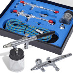 vidaXL Airbrush set z 2 pršilnima pištolama